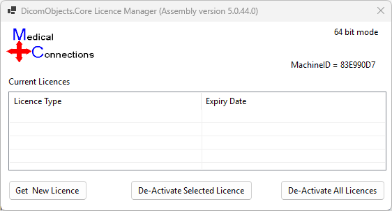 .NET Core Licence Manager Screenshot
