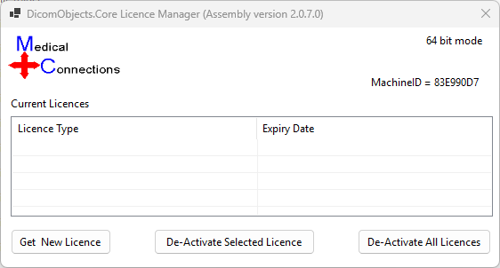 .NET Standard Licence Manager Screenshot